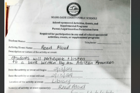 “Florida School District Faces Backlash for Requiring Parental Consent in Reading African American Author’s Book” “Florida School District Faces Backlash for Requiring Parental Consent in Reading African American Author’s Book”